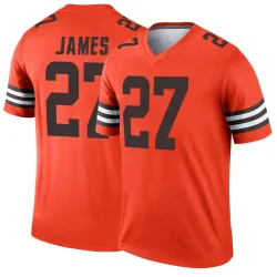 Cleveland Browns Youth Legend Orange Inverted Jersey (27 LaMareon James)