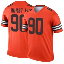 Cleveland Browns Youth Legend Orange Inverted Jersey (90 Maurice Hurst II)