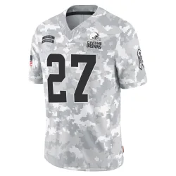 Cleveland Browns Youth Limited Arctic Camo 2024 Salute to Service Jersey (27 LaMareon James)