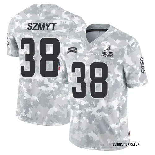 Cleveland Browns Youth Limited Arctic Camo 2024 Salute to Service Jersey (38 Andre Szmyt)