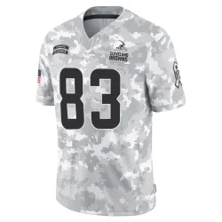 Cleveland Browns Youth Limited Arctic Camo 2024 Salute to Service Jersey (83 Kisean Johnson)