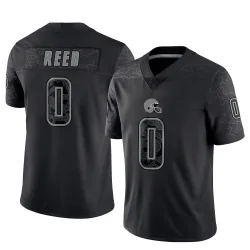 Cleveland Browns Youth Limited Black Reflective Jersey (0 Ja'seem Reed)