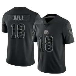 Cleveland Browns Youth Limited Black Reflective Jersey (18 David Bell)