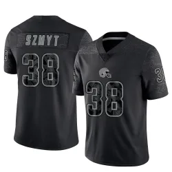 Cleveland Browns Youth Limited Black Reflective Jersey (38 Andre Szmyt)