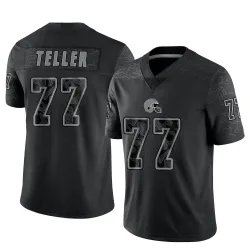 Cleveland Browns Youth Limited Black Reflective Jersey (77 Wyatt Teller)
