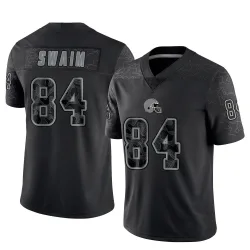 Cleveland Browns Youth Limited Black Reflective Jersey (84 Geoff Swaim)