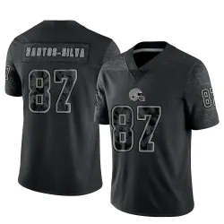 Cleveland Browns Youth Limited Black Reflective Jersey (87 Marcus Santos-Silva)
