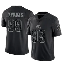 Cleveland Browns Youth Limited Black Reflective Jersey (99 Cameron Thomas)