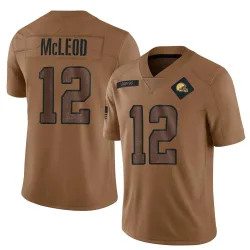 Cleveland Browns Youth Limited Brown 2023 Salute To Service Jersey (12 Rodney McLeod Jr.)