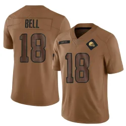 Cleveland Browns Youth Limited Brown 2023 Salute To Service Jersey (18 David Bell)