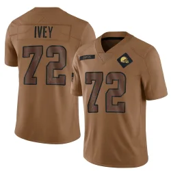 Cleveland Browns Youth Limited Brown 2023 Salute To Service Jersey (72 Jason Ivey)