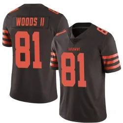 Cleveland Browns Youth Limited Brown Color Rush Jersey (81 Michael Woods II)