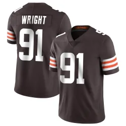 Cleveland Browns Youth Limited Brown Team Color Vapor Untouchable Jersey (91 Alex Wright)