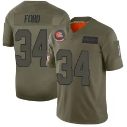 Cleveland Browns Youth Limited Camo 2019 Salute to Service Jersey (34 Jerome Ford)