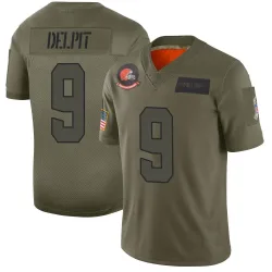 Cleveland Browns Youth Limited Camo 2019 Salute to Service Jersey (9 Grant Delpit)