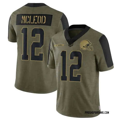 Cleveland Browns Youth Limited Olive 2021 Salute To Service Jersey (12 Rodney McLeod Jr.)