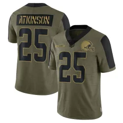 Cleveland Browns Youth Limited Olive 2021 Salute To Service Jersey (25 George Atkinson)