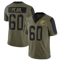 Cleveland Browns Youth Limited Olive 2021 Salute To Service Jersey (60 Julian Pearl)