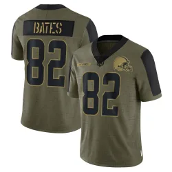 Cleveland Browns Youth Limited Olive 2021 Salute To Service Jersey (82 Brenden Bates)