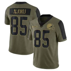 Cleveland Browns Youth Limited Olive 2021 Salute To Service Jersey (85 David Njoku)