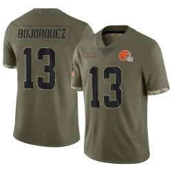 Cleveland Browns Youth Limited Olive 2022 Salute To Service Jersey (13 Corey Bojorquez)