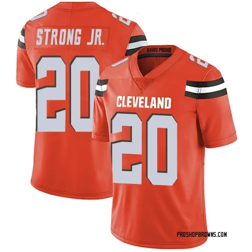 Cleveland Browns Youth Limited Orange Alternate Vapor Untouchable Jersey (20 Pierre Strong Jr.)