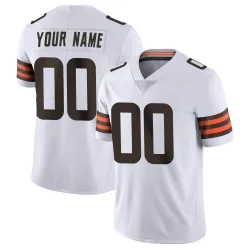 Cleveland Browns Youth Limited White Vapor Untouchable Jersey (00 Custom)