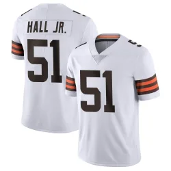 Cleveland Browns Youth Limited White Vapor Untouchable Jersey (51 Mike Hall Jr.)